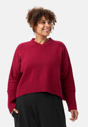 'Vella' Camisola de malha - Malha premium macia com decote em V