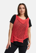 Kekoo Πλεκτή Κάπα Ασύμμετρη 'Cotton'