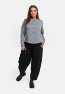 'Juline' Veste-blouse – Denim avec stretch, féminin & moderne