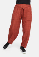 Wijde broek met taps toelopende pasvorm 'Ferina'