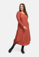 Vestido em linha A com franzido 'Ferina'