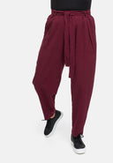 Broek met strikceintuur van hennep-katoenmix 'Elure'