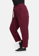 Pants with Tie Belt made from Hemp-Cotton Mix 'Elure'