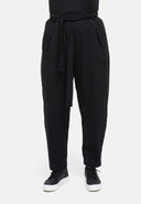 Broek met strikceintuur van hennep-katoenmix 'Elure'