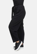 Pants with Tie Belt made from Hemp-Cotton Mix 'Elure'