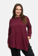 Luźno opadająca tunika z mieszanki konopi i bawełny 'Elure'