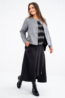 'Juline' Veste-blouse – Denim avec stretch, féminin & moderne