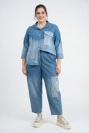 'Sky' Blouse – Premium-Denim, Patch & Rek