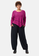 'Sienna' Shirt - Streifenlook, asymmetrischer A-Linie