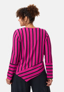'Sienna' Shirt - Streifenlook, asymmetrischer A-Linie