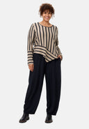 'Sienna' Shirt - Streifenlook, asymmetrischer A-Linie