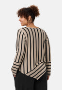 'Sienna' Shirt - Streifenlook, asymmetrischer A-Linie
