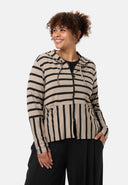 'Sienna' jacke - viscose-stretch, streifenmix