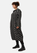 'Karena' Jurk - katoen-stretch, strepenlook