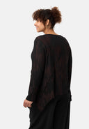 'Ombra' Camisola - Mistura de viscose macia com corte assimétrico
