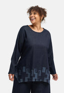 Tunique « Nila » – Dark Denim, impression laser