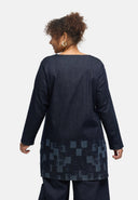 Tunique « Nila » – Dark Denim, impression laser