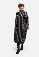'Karena' Kleid - Baumwoll-Stretch, Streifenlook