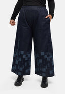 Calças "Nila" – Denim Escuro, Corte Balão