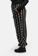 'Karena' Hose - Baumwoll-Stretch, Streifenlook