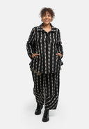 'Karena' blouse jacket - cotton stretch, striped look
