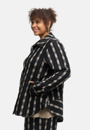 'Karena' blouse jacket - cotton stretch, striped look