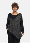 Tuniek 'Perlina' – materiaalmix, zoom met punten