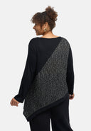 Tuniek 'Perlina' – materiaalmix, zoom met punten