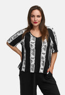 Camiseta cuadrada de viscosa elástica ligera 'Sovana'