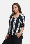 Camiseta cuadrada de viscosa elástica ligera 'Sovana'