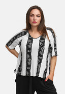 Camiseta cuadrada de viscosa elástica ligera 'Sovana'