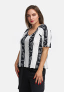 Camiseta cuadrada de viscosa elástica ligera 'Sovana'