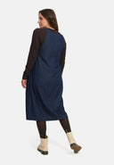 Tuinjurk in denim blauw met fijne structuur 'Bella'