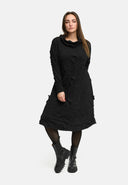 'Brunel' Abito – Cowl-Neck, arricciatura laterale & lunghezza midi