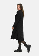 'Brunel' Abito – Cowl-Neck, arricciatura laterale & lunghezza midi