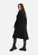 'Brunel' Abito – Cowl-Neck, arricciatura laterale & lunghezza midi