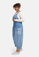 Ogrodniczki 'Sky' – Premiumowy dżins, ombre i detale z naszywkami