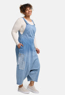 Ogrodniczki 'Sky' – Premiumowy dżins, ombre i detale z naszywkami