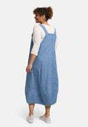 Vestido de tirantes 'Mara' con escote en V, longitud midi y estilo cotidiano elegante