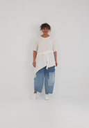 Tunika z dekoltem w serek 'Crissa' – lekka, swobodna i wyszczuplająca